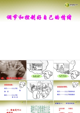 七年级政治下册 第十三课第一框 调节和控制好自己的情绪课件 鲁教版 课件