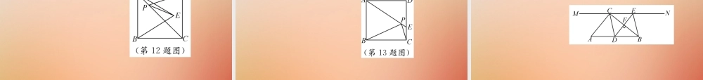 九年级数学上册 第1章 特殊平行四边形 专题训练一 特殊平行四边形的性质与判定作业课件 (新版)北师大版 课件