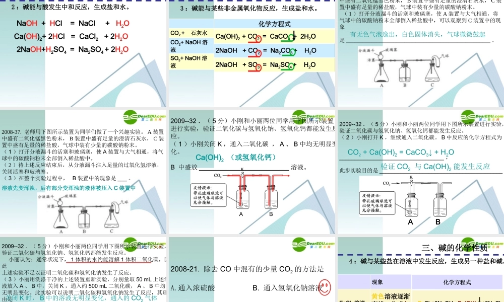 九年级化学下册  酸和碱课件 人教新课标版 课件