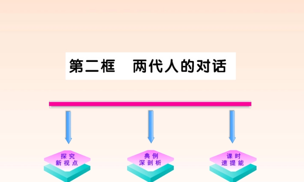 11-12版八年级政治上册 1-2-2(两代人的对话)配套课件 人教实验版 课件