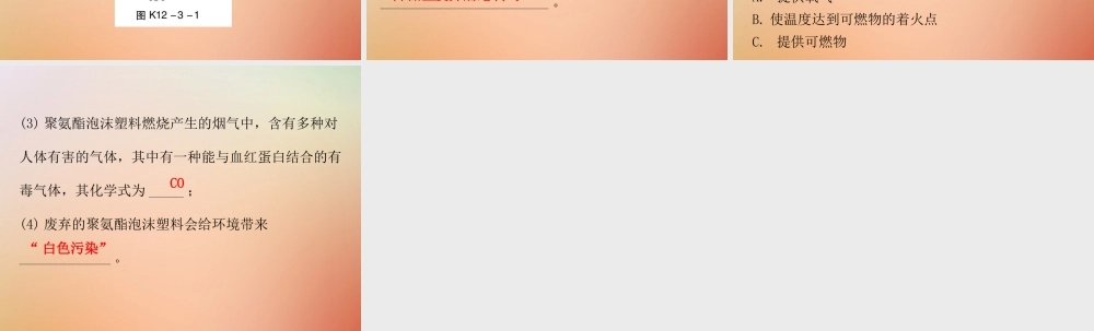 九年级化学下册 第十二单元 化学与生活 课题3 有机合成材料(小测本)课件 (新版)新人教版 课件