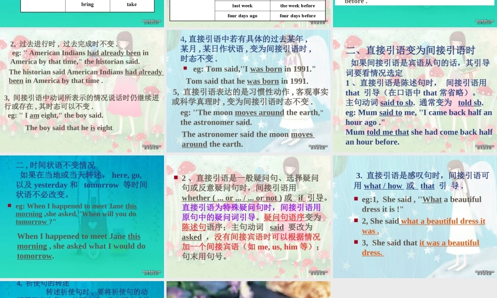 Direct speech and indirect speech新课标 课件