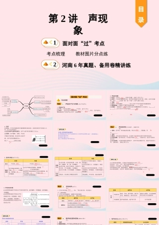 中考物理一轮复习 基础考点一遍过 第2讲 声现象课件