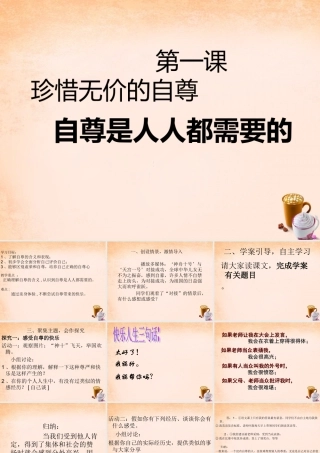 七年级政治下册 第一课 第1框 自尊是人人都需要的课件 新人教版 课件