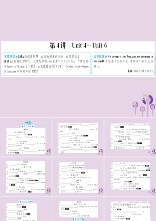 中考英语总复习 第一部分 系统复习 成绩基石 七下 第4讲 Unit 4 6课件