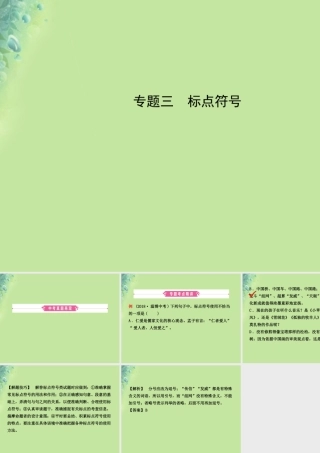 中考语文 专题三 标点符号课件