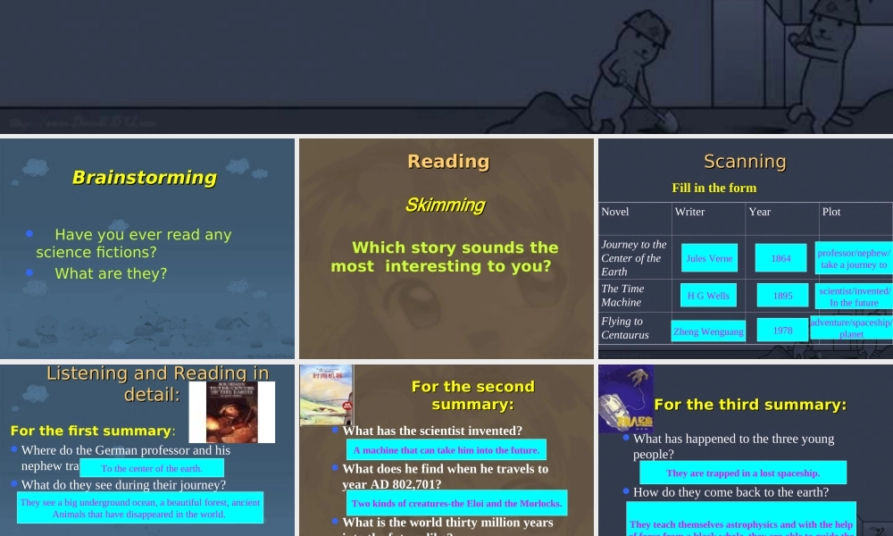 Unit3 Tomorrows world 新课标0 课件