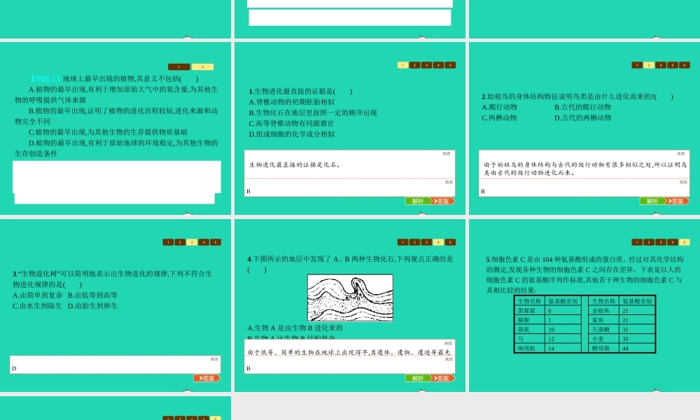 八年级生物上册 16.2 生物进化的历程课件 (新版)苏教版 课件