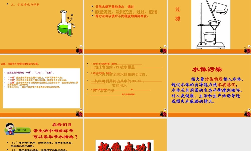 九年级化学上册 第三单元(自然界的水)课件 人教新课标版 课件