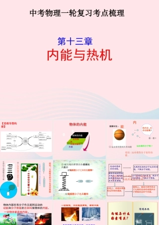 中考物理一轮复习 第十三章 内能与热机考点梳理课件 沪科版 课件