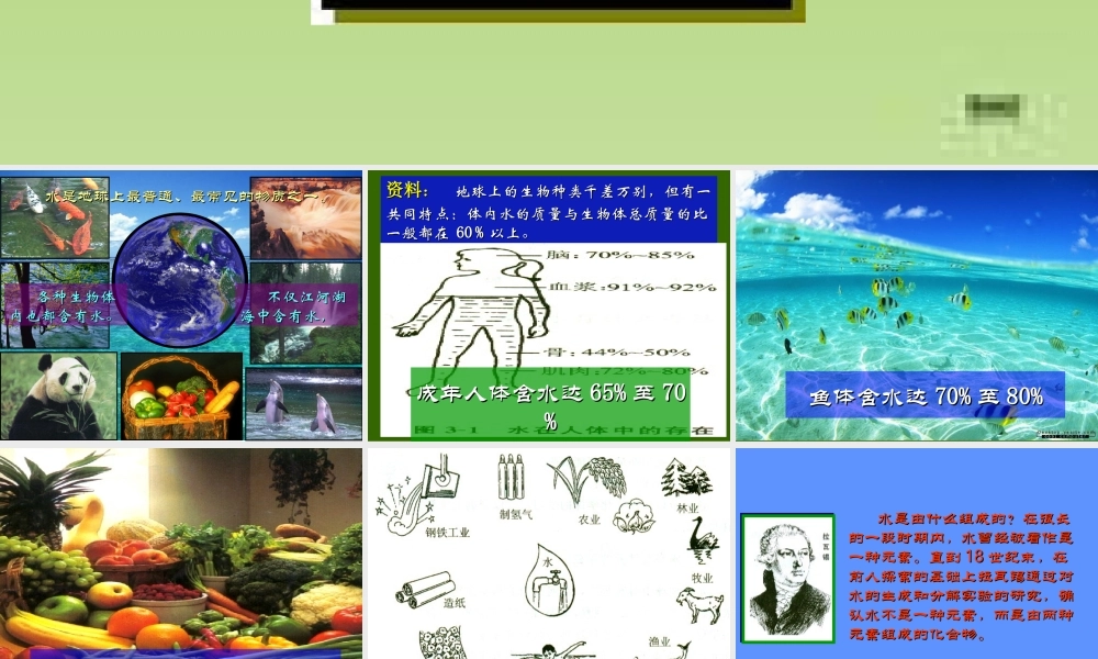 九年级化学水的组成课件四 新课标 人教版 课件