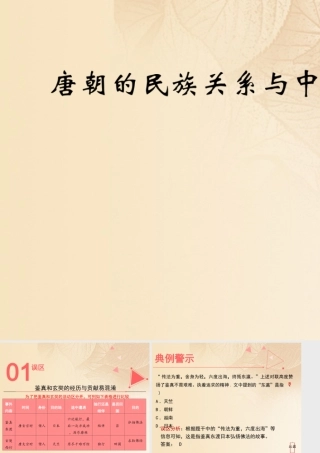 七年级历史下册 第4课 唐朝的民族关系与对外关系误区预警素材 川教版 素材