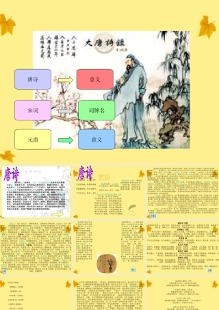 11—12年高三语文 唐诗宋词元曲课件