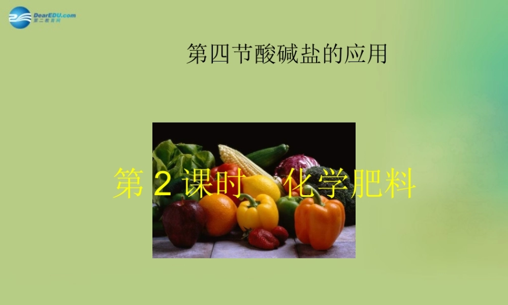 九年级化学下册 第十一单元 课题2 化学肥料课件1 (新版)新人教版 课件