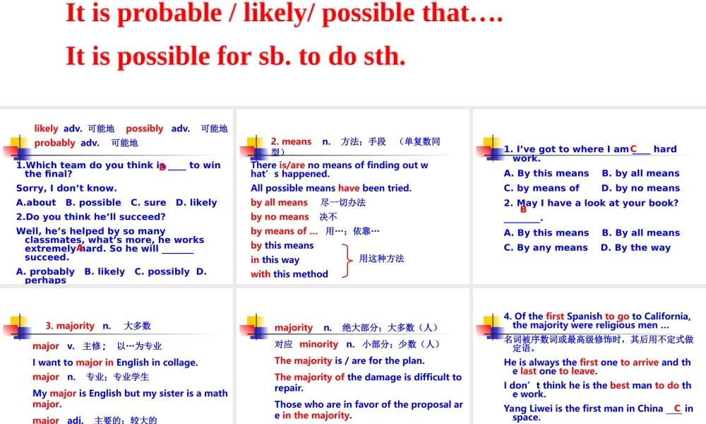 book8 unit1课件复习用人教实验版 课件