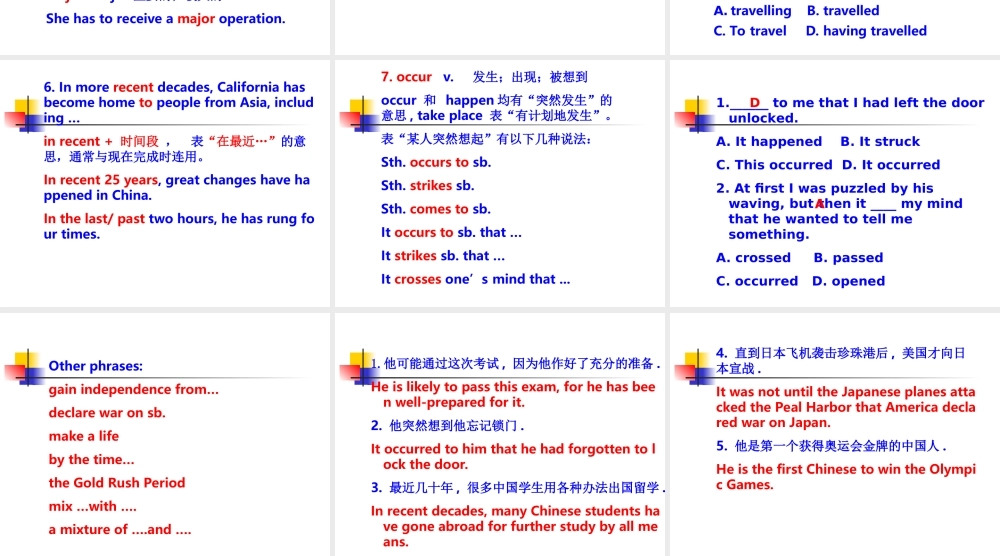 book8 unit1课件复习用人教实验版 课件