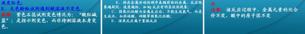 九年级化学 72常见的酸和碱课件11沪教版 课件