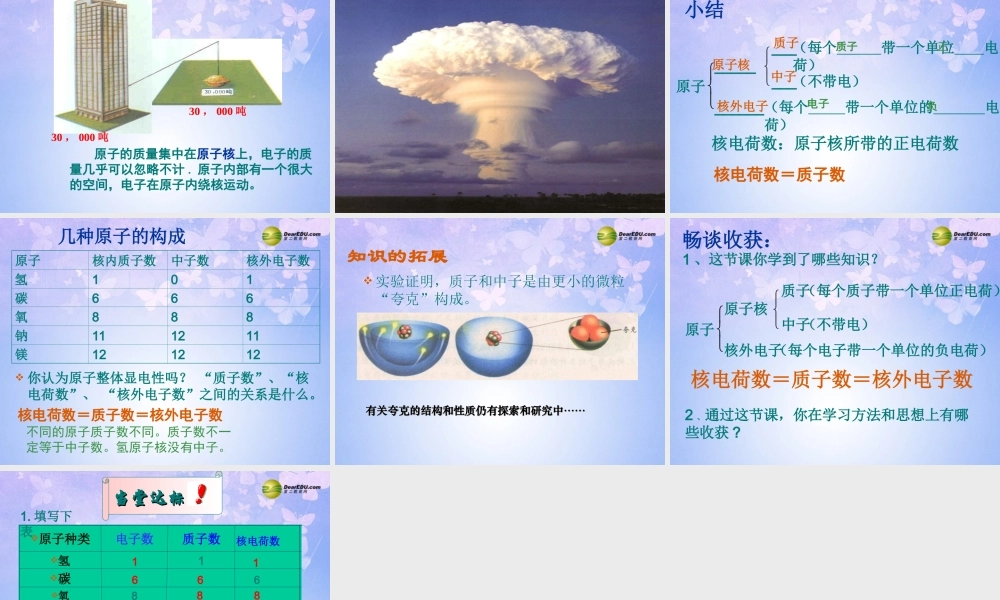 九年级化学上册 原子的构成课件 新人教版 课件