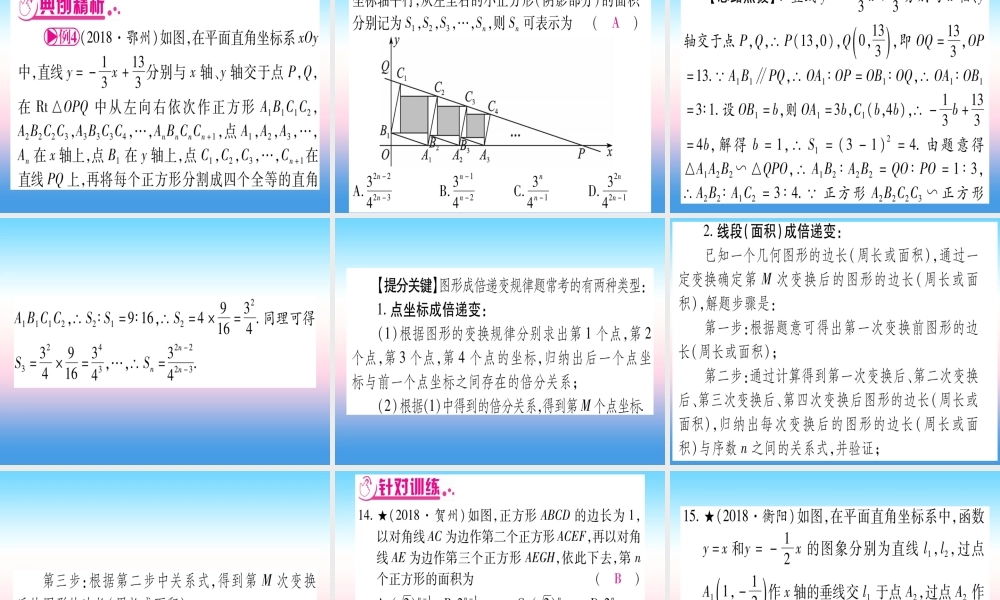 (湖北专版)中考数学总复习 第2轮 中档题突破 专项突破1 规律探索 类型2 图形规律习题课件