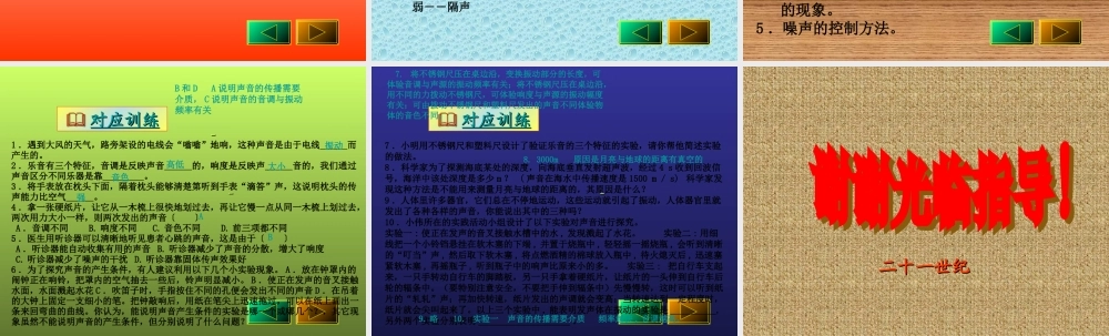 中考物理复习 声现象课件 人教新课标版 课件