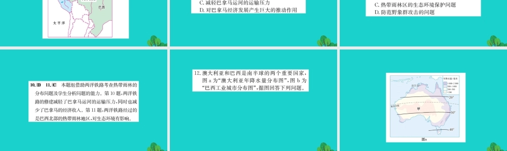 七年级地理下册 第九章 第二节 巴西习题课件(新版)新人教版 课件