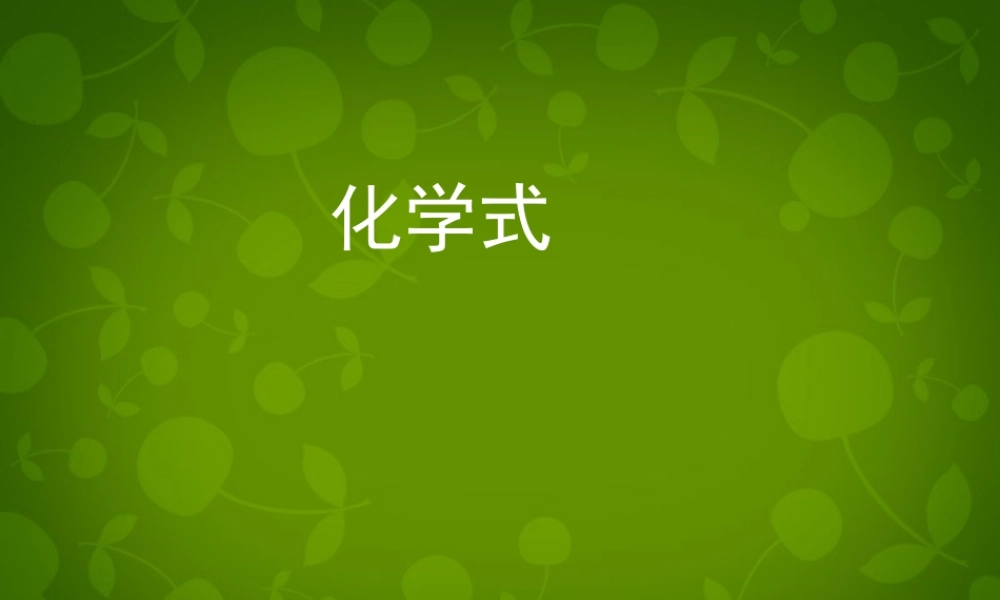 九年级化学上册 44 化学式与化合价课件3 新人教版 课件