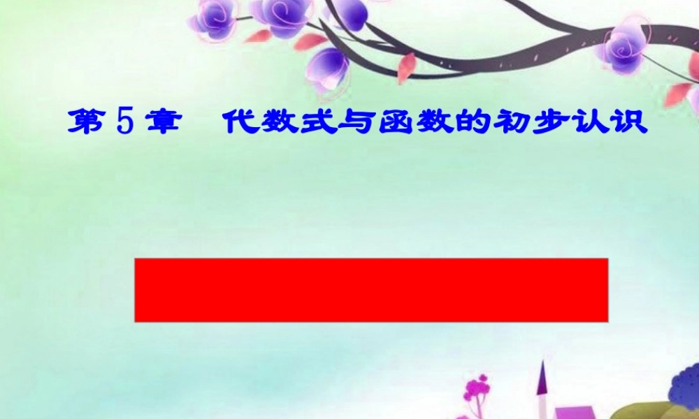 七年级数学上册 5.4.1生活中的常量与变量课件 青岛版 课件