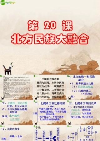 七年级历史上册 第方民族大融合课件 人教新课标版 课件