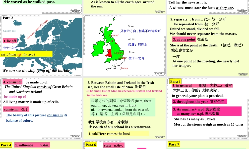 Unit 5 The British Isles words and expressions 新课标 人教版 课件
