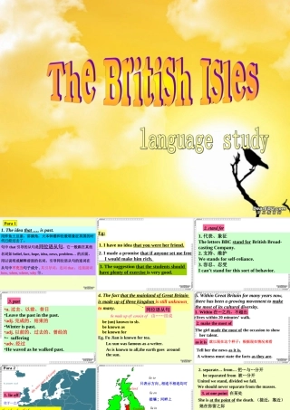 Unit 5 The British Isles words and expressions 新课标 人教版 课件