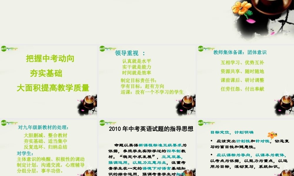 中考英语 复习及备考策略课件