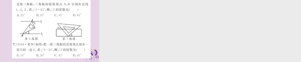 中考数学总复习 第四章 第一节 角、相交线与平行线课件