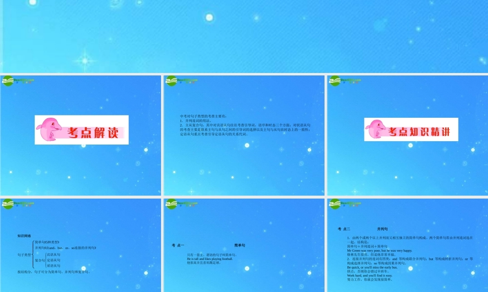 中考英语复习专题十一 句子类型课件