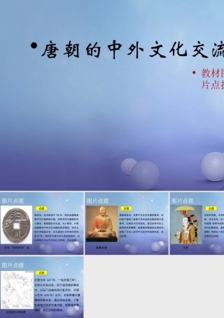 (秋季版)七年级历史下册 第一单元 隋唐时期：繁荣与开放的时代 第4课(唐朝的中外文化交流)教材图片点拨素材 新人教版 素材