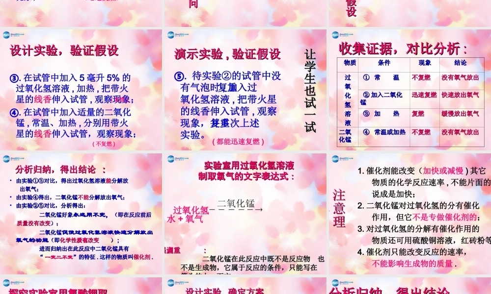 九年级化学上册 第二单元 课题3 制取氧气(第1课时)课件 (新版)新人教版 课件