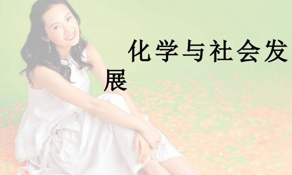 九年级化学化学与社会 课件