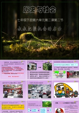 七年级历史与社会下册 第八单元第二课第二节 叔叔把握机会启示课件 人教版 课件