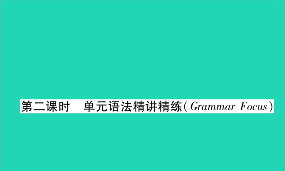 (毕节专版)秋八年级英语上册 Unit 6 I m going to study computer science(第2课时)语法精讲精练作业课件 (新版)人教新目标版 课件