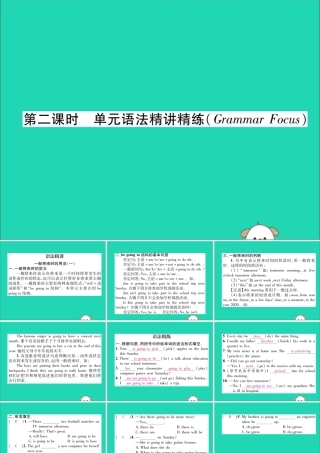 (毕节专版)秋八年级英语上册 Unit 6 I m going to study computer science(第2课时)语法精讲精练作业课件 (新版)人教新目标版 课件