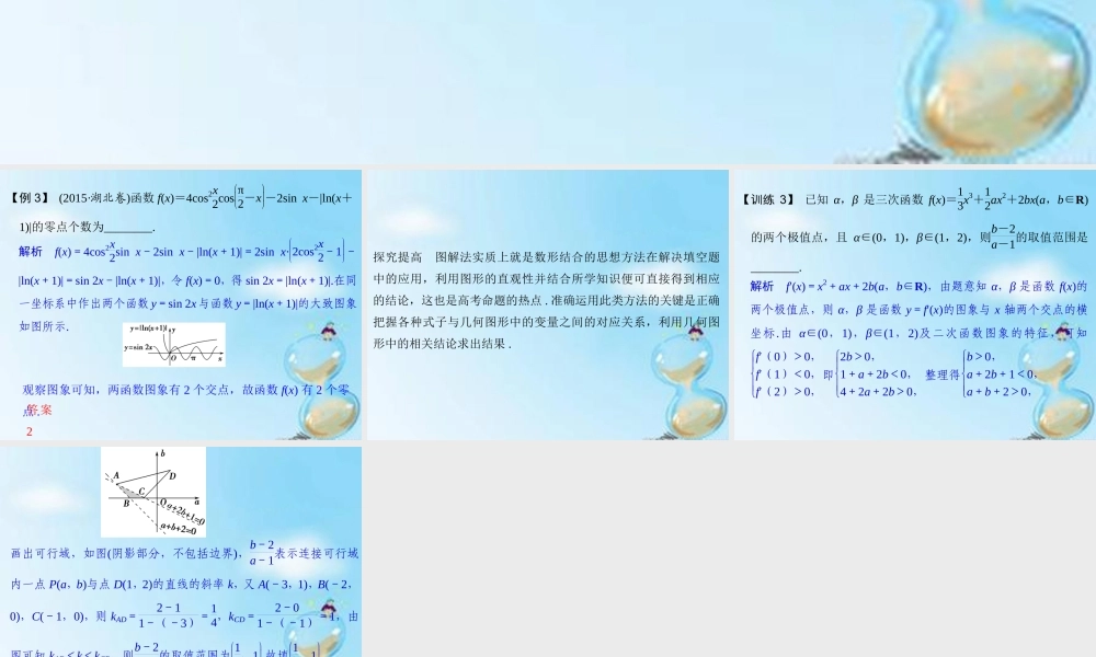 (江苏专用)高考数学二轮专题复习 第二部分 考前增分指导一 方法三 图象分析法课件 理 课件