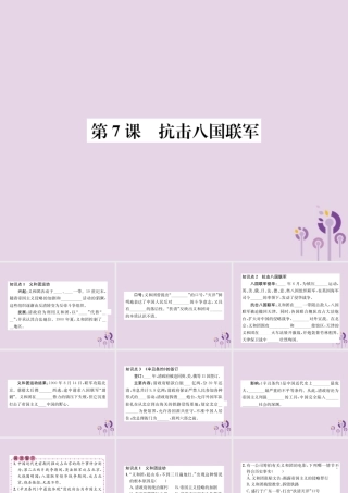 (河南专版)八年级历史上册 第二单元 近代化的早期探索与民族危机的加剧 第7课 抗击八国联军课件 新人教版 课件