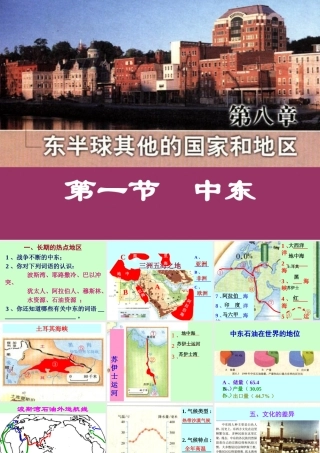 七年级地理第一节  中东课件