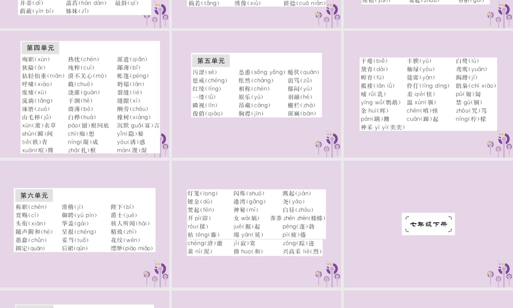 (通用)中考语文总复习 知识清单一 字音、字形课件