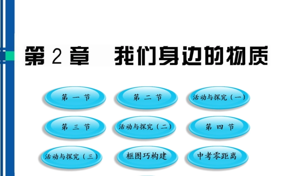 九年级化学上册 第2章 我们身边的物质配套课件 沪教版 课件