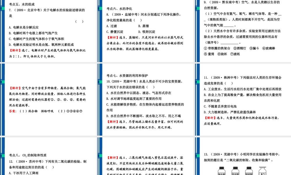 九年级化学上册 第2章 我们身边的物质配套课件 沪教版 课件