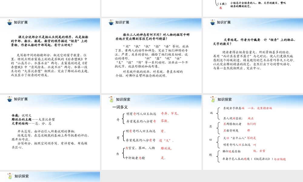 (课件直通车)八年级语文上册 核舟记1课件 人教新课标版 课件