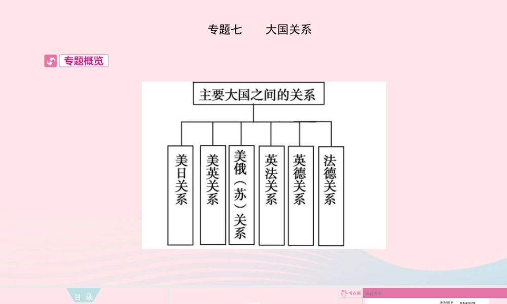 (河南专用)版中考历史 专题过关七 大国关系课件