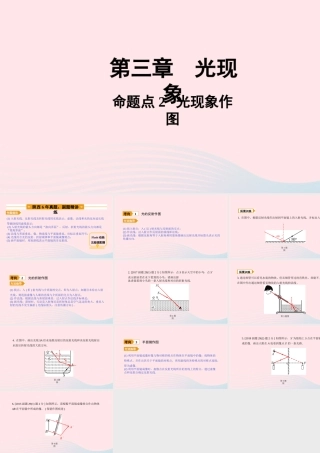 中考物理一轮复习 基础考点一遍过 第三章 光现象 命题点2 光现象作图课件