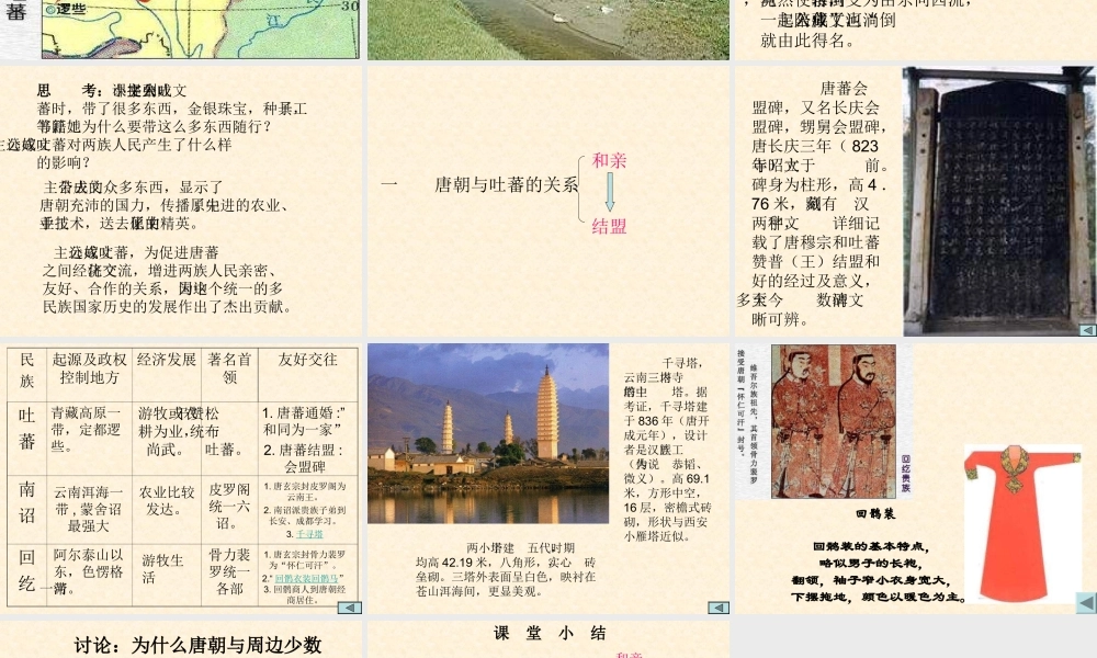 七年级历史下册 第六学习主题第4课(唐朝的民族关系)课件 川教版 课件