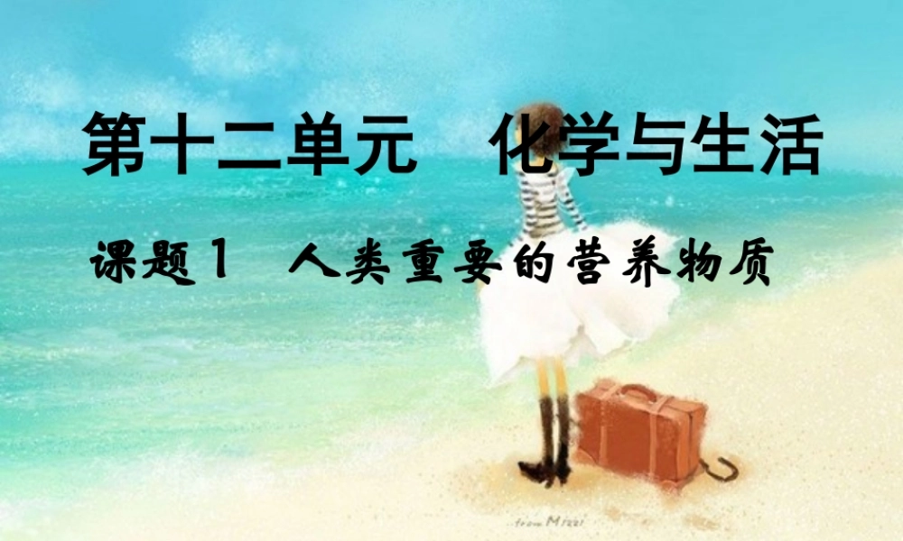 九年级化学下册 人类重要的营养物质课件 人教新课标版 课件